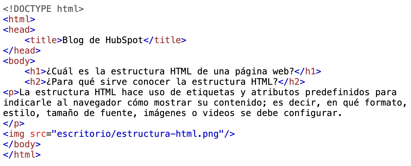 Estructura HTML: atributos y etiquetas