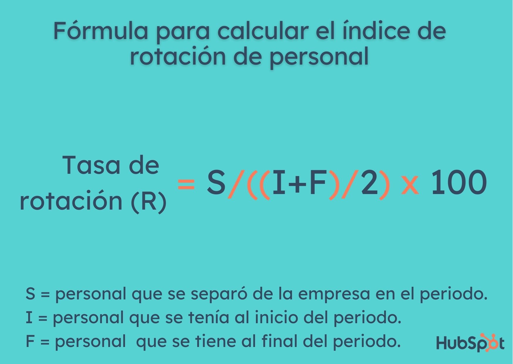 Fórmula para calcular el índice de rotación de personal