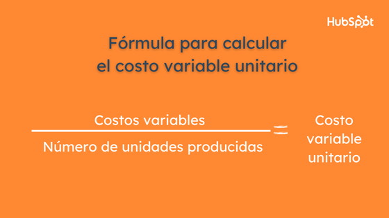 Fórmula para calcular el costo variable unitario