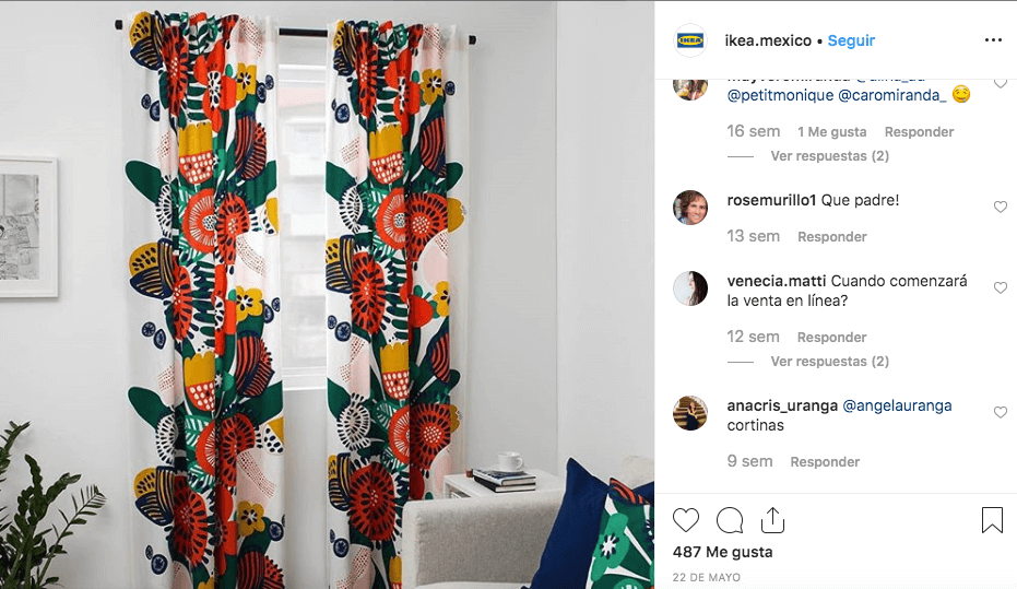 Ejemplo de foto de producto en Instagram: Ikea México