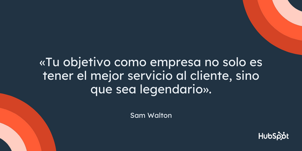 Frase de servicio al cliente extraordinario de Sam Walton