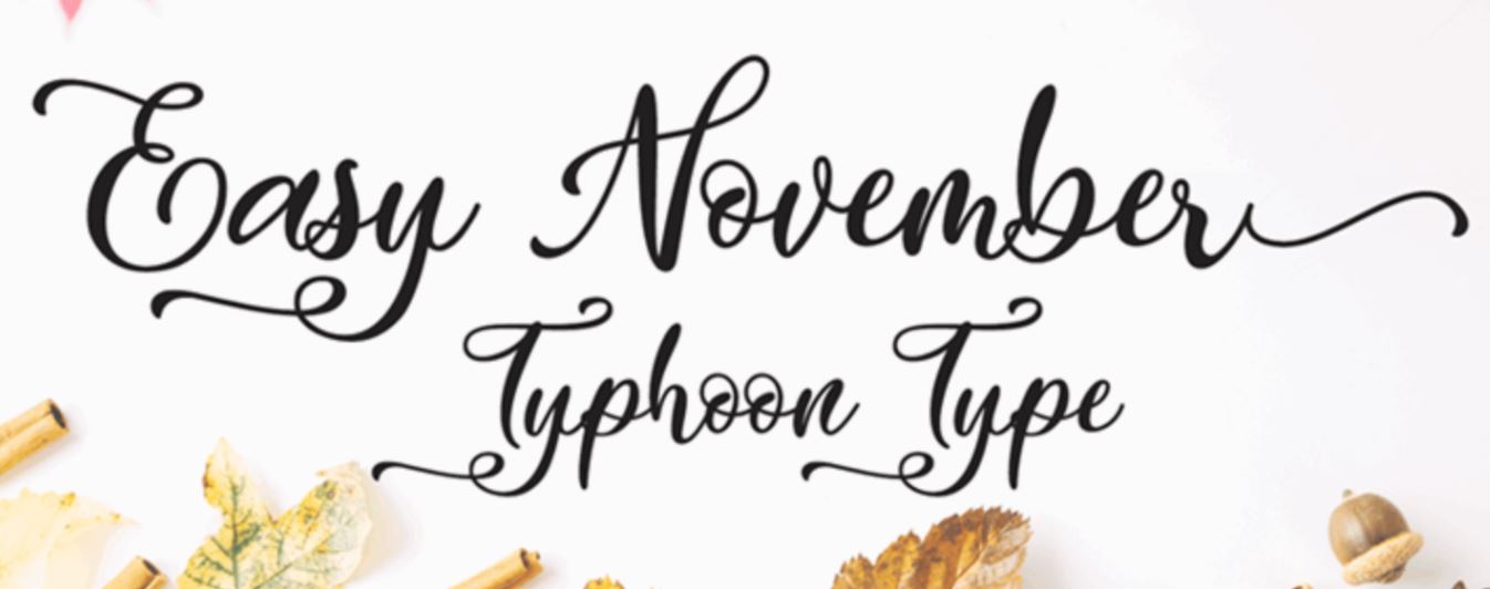 Fuentes caligráficas gratis: Easy November