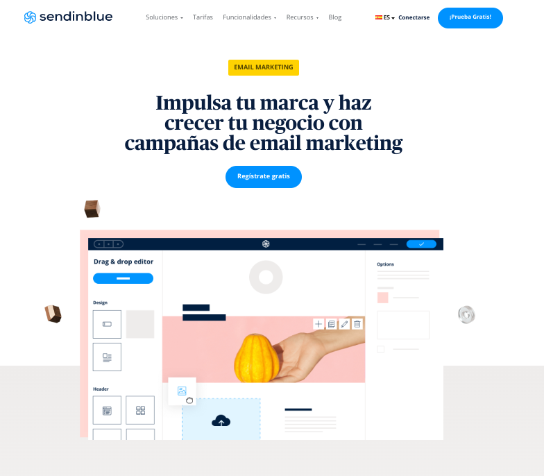 Herramientas gratuitas de email marketing: SendInBlue