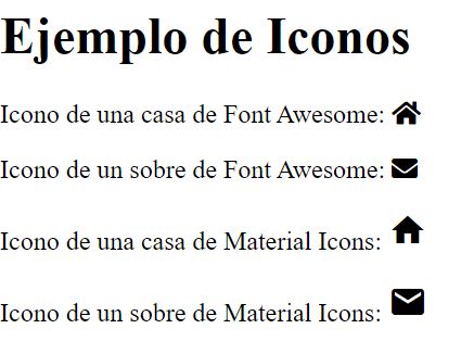 Dónde conseguir iconos para HTML: ejemplo