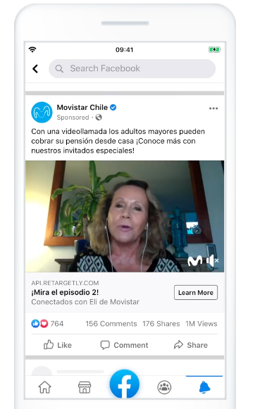 Ejemplo de campaña inbound marketing de Movistar Chile en Facebook