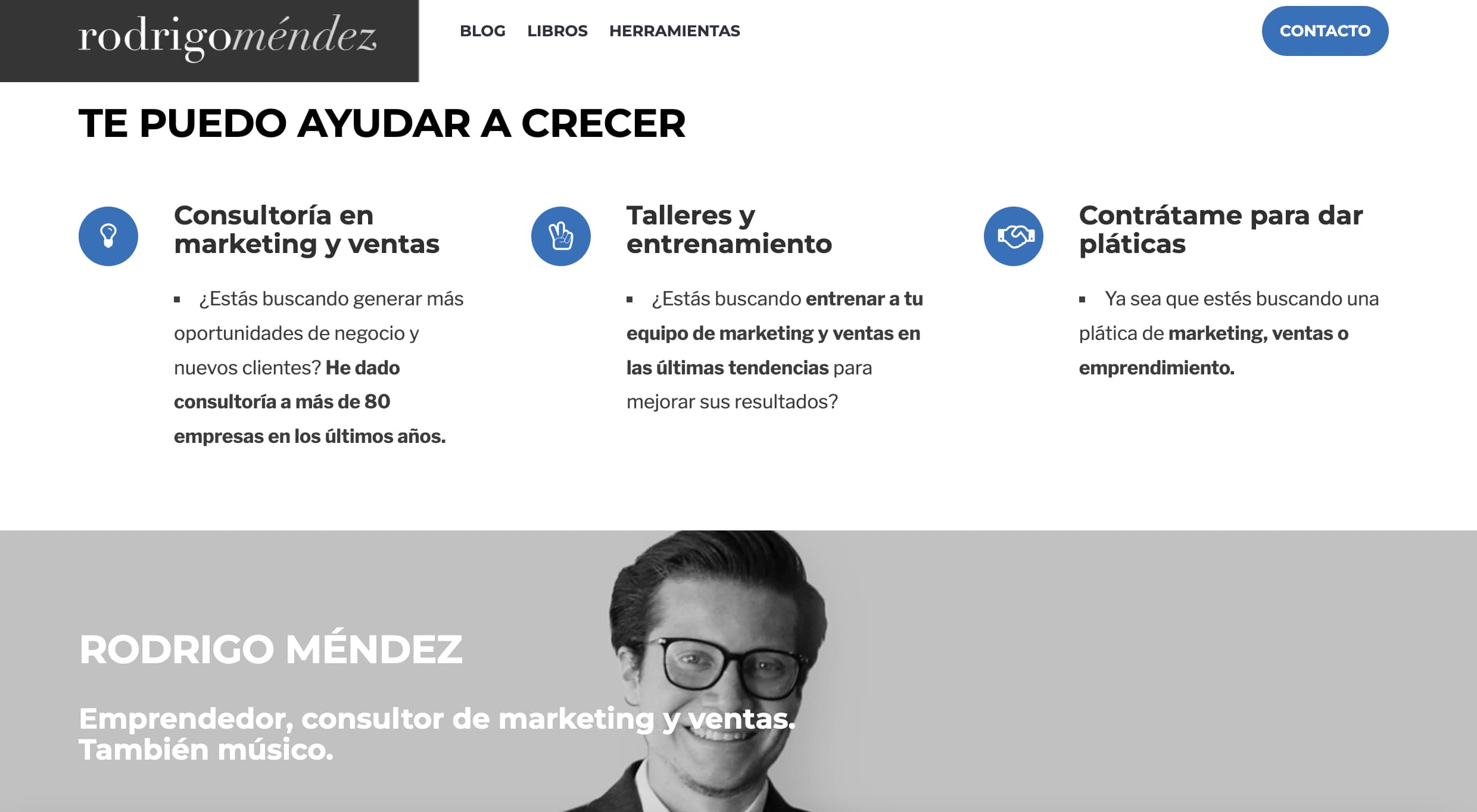 Ejemplo de infoproducto de Rodrigo Méndez