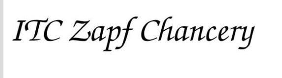 Fuentes caligráficas gratis: ITC Zapf Chancery