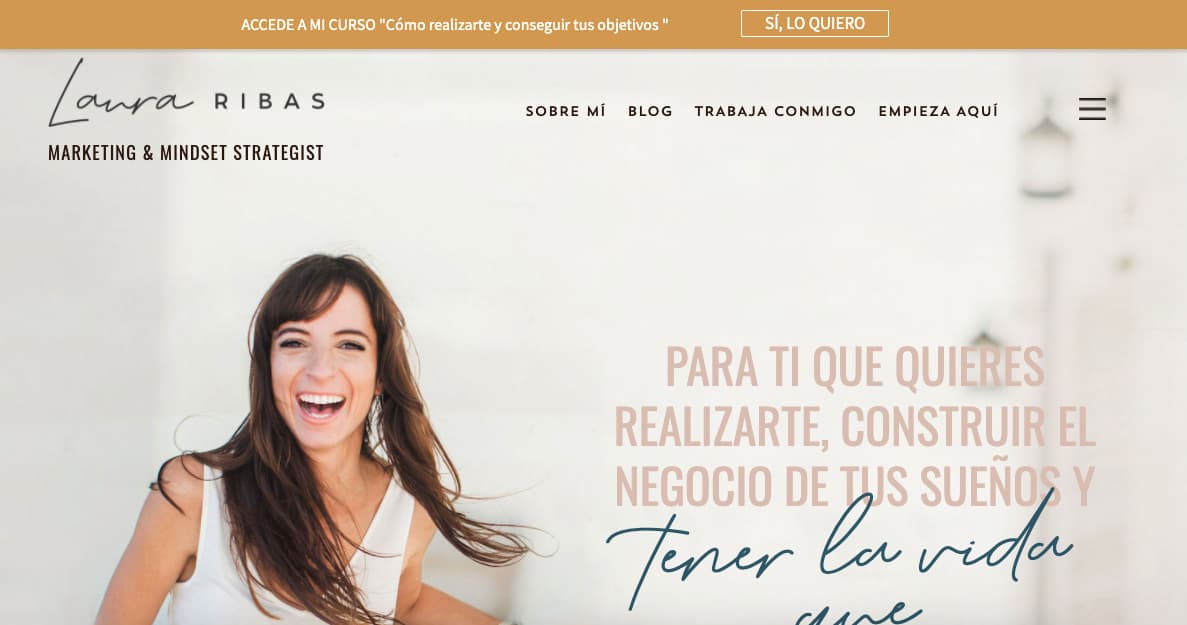 Ejemplo de lanzamiento de un producto: Laura Ribas, lanzamiento en sitio web