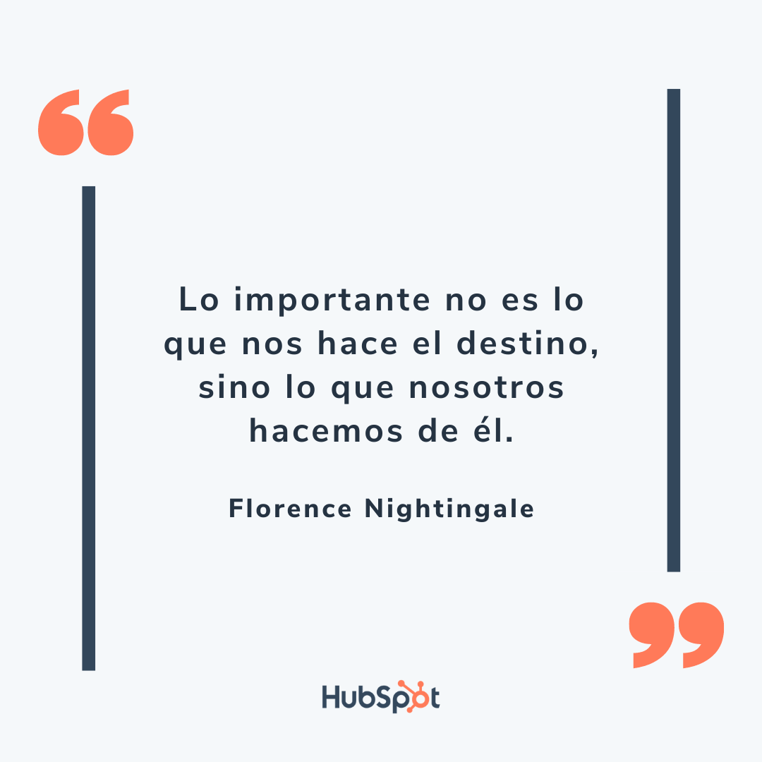 Frase de liderazgo y éxito de Florence Nightingale