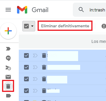 Cómo limpiar la papelera de Gmail