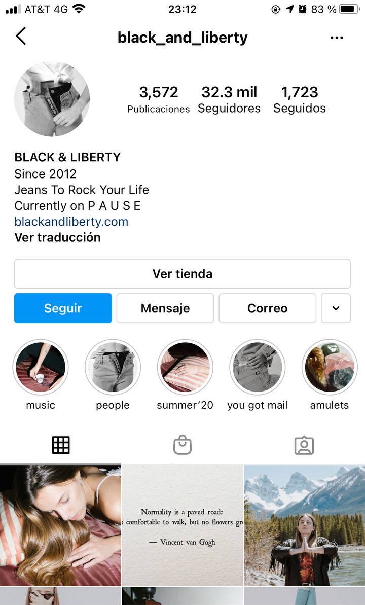 Marcas en Instagram que seguir: Black & Liberty. marca de jeans