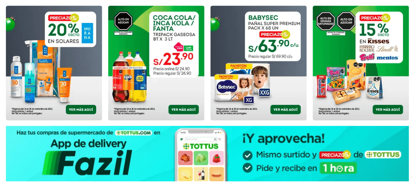 Ejemplo de retail marketing: Tottus