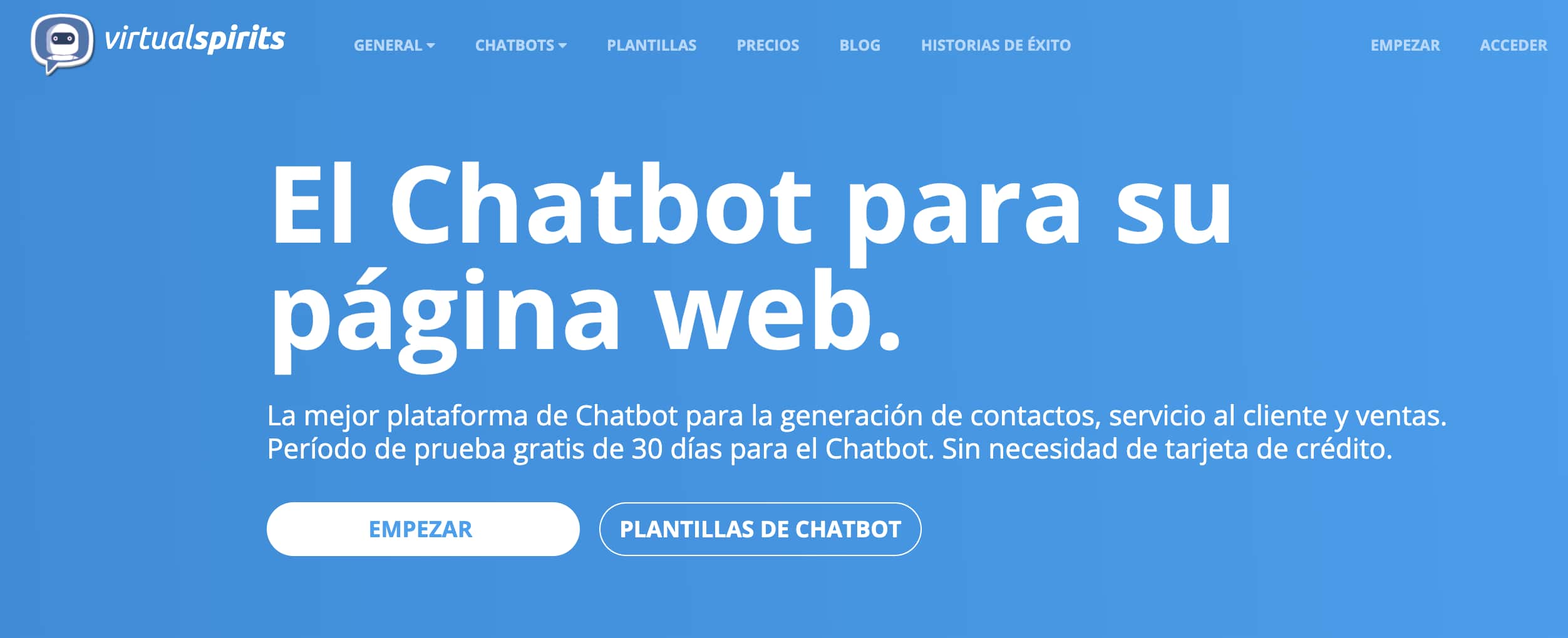 Mejores chatbots en español: VirtualSpirits