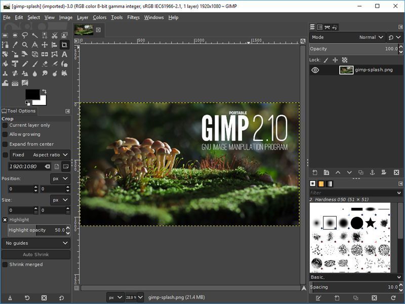 Editor de imágenes gratuito GIMP