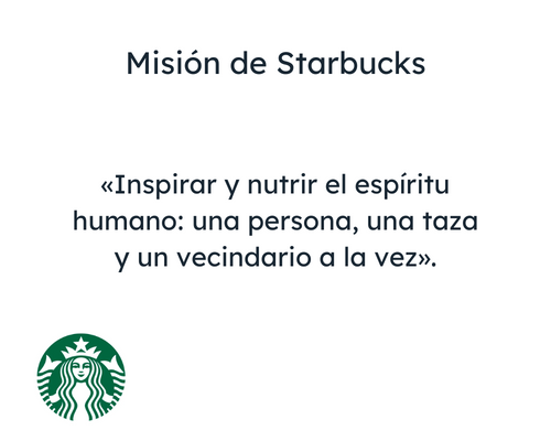 Ejemplo de misión de Starbucks