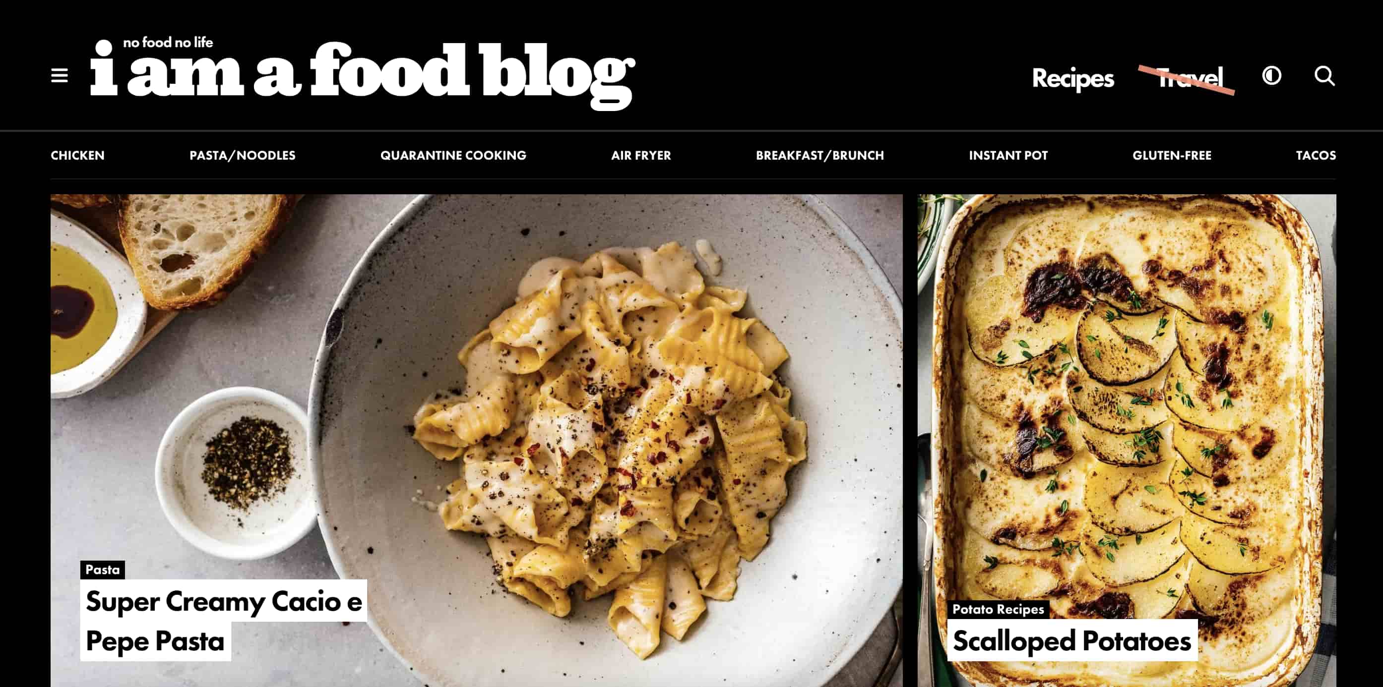 Ejemplos de nombres de blog: I am a food blog