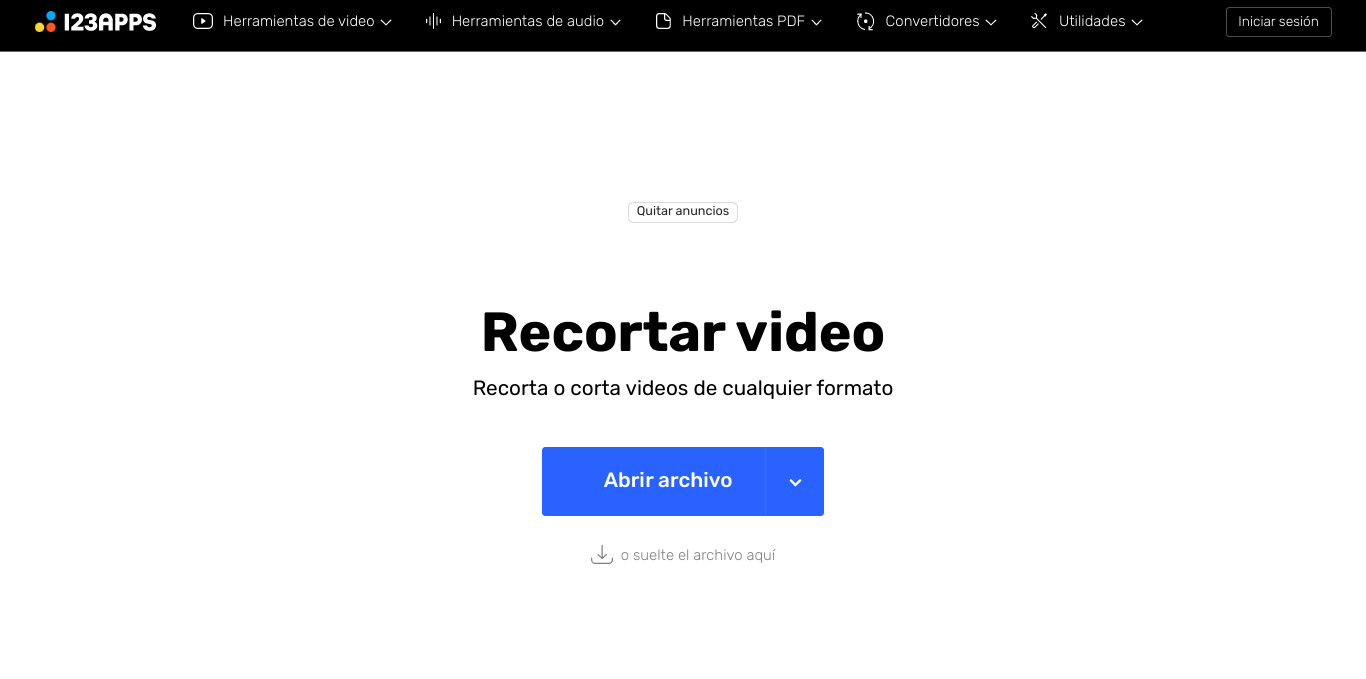 Editor de video online de pago: Online Video Cutter