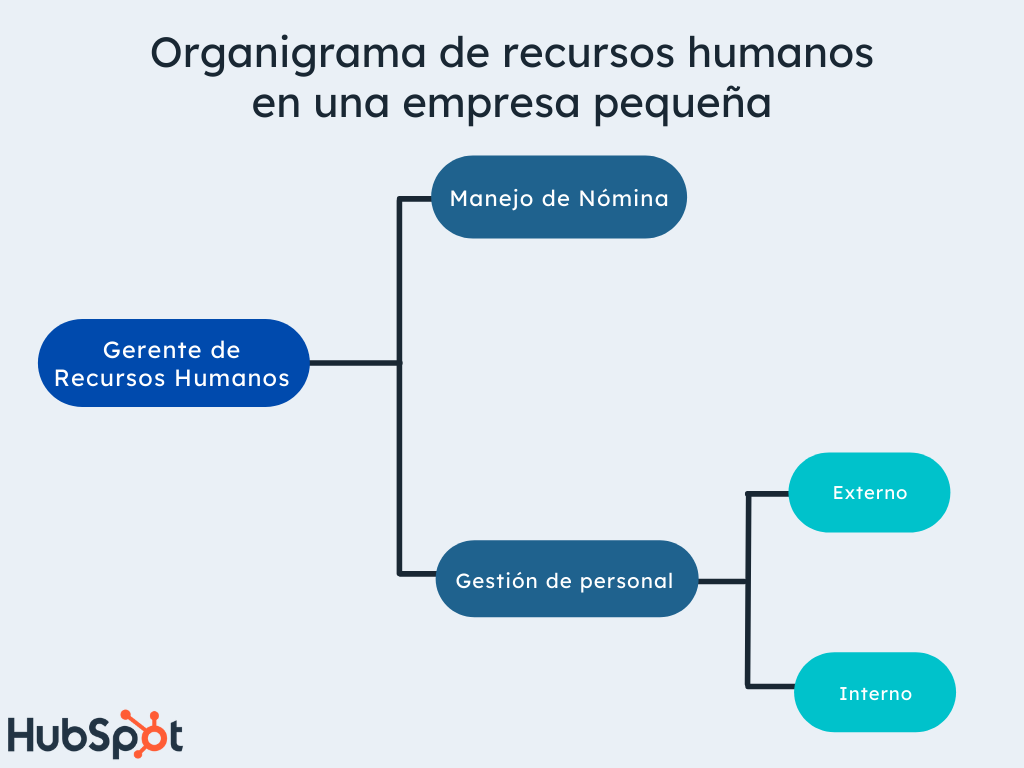 organigrama de recursos humanos en euna empresa pequeña