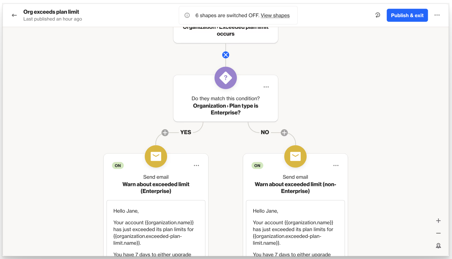 Ejemplo de autoresponder: Ortto