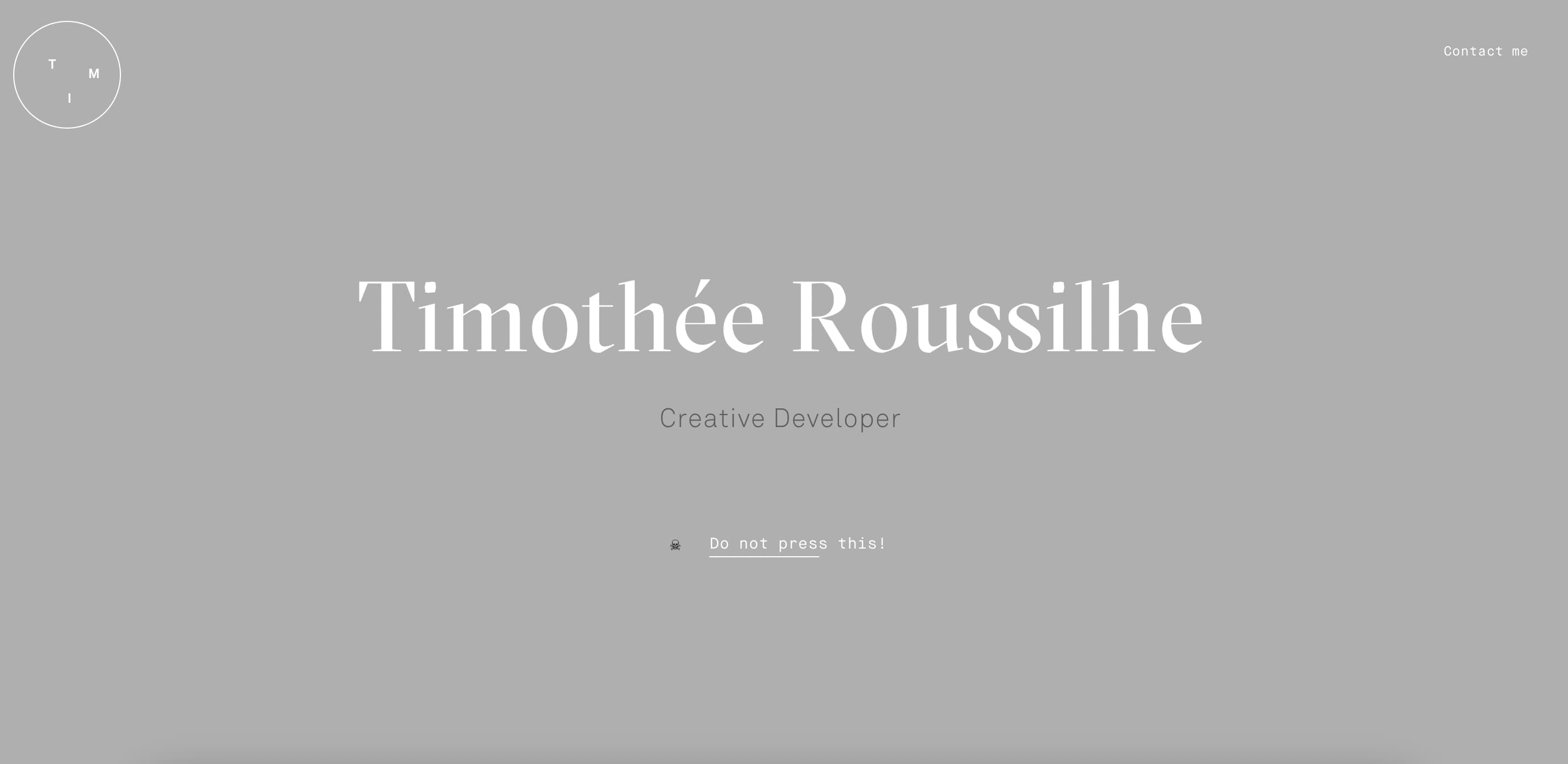 Ejemplo de páginas interactivas - Tim Roussilhe