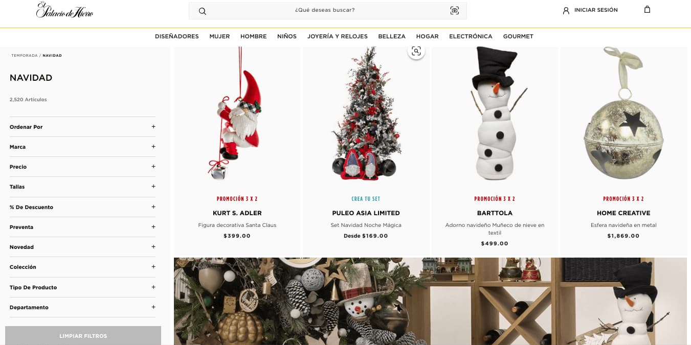 Ejemplo de estrategia para aumentar ventas en Navidad: Palacio de Hierro