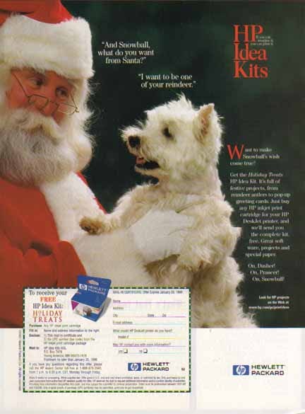 Santa Claus en la publicidad de HP en 1997