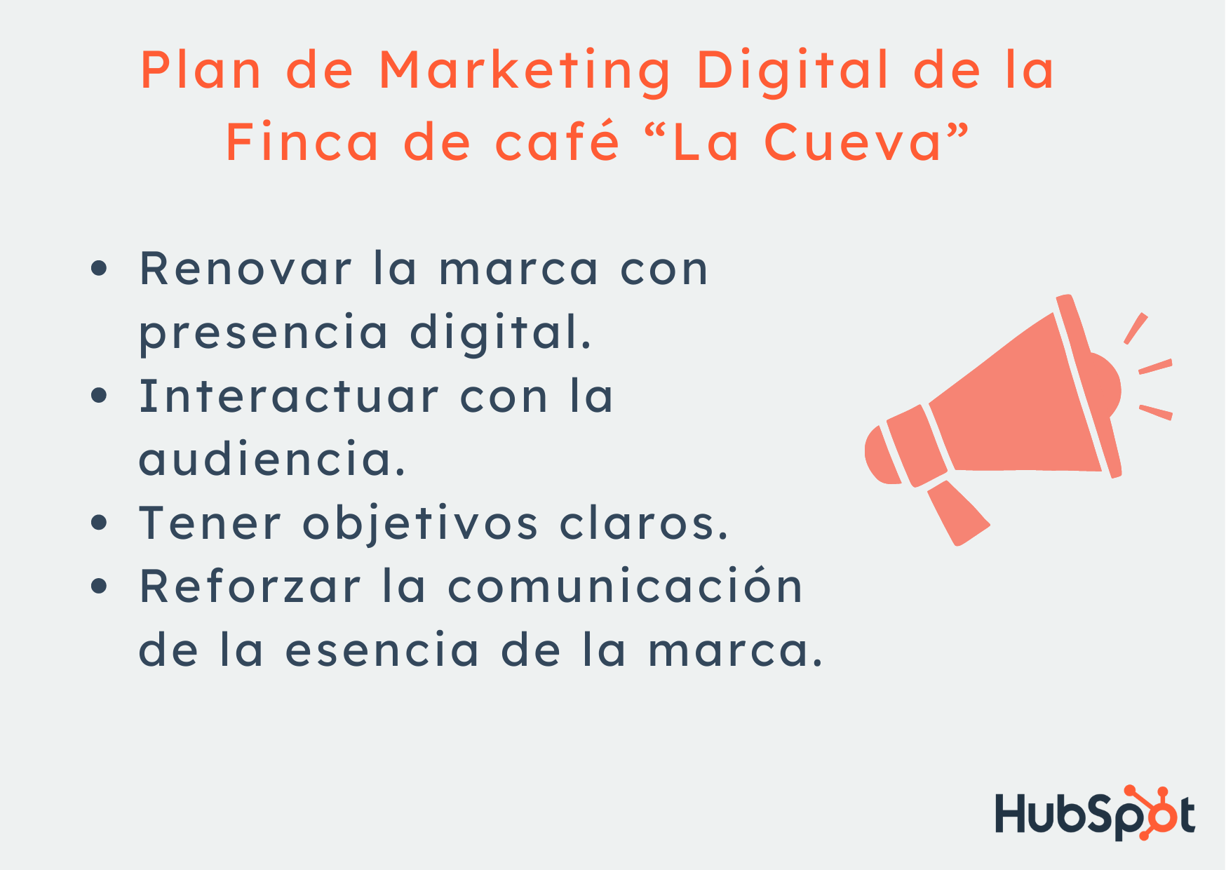 plan de marketing digital de Finca de café La Cueva