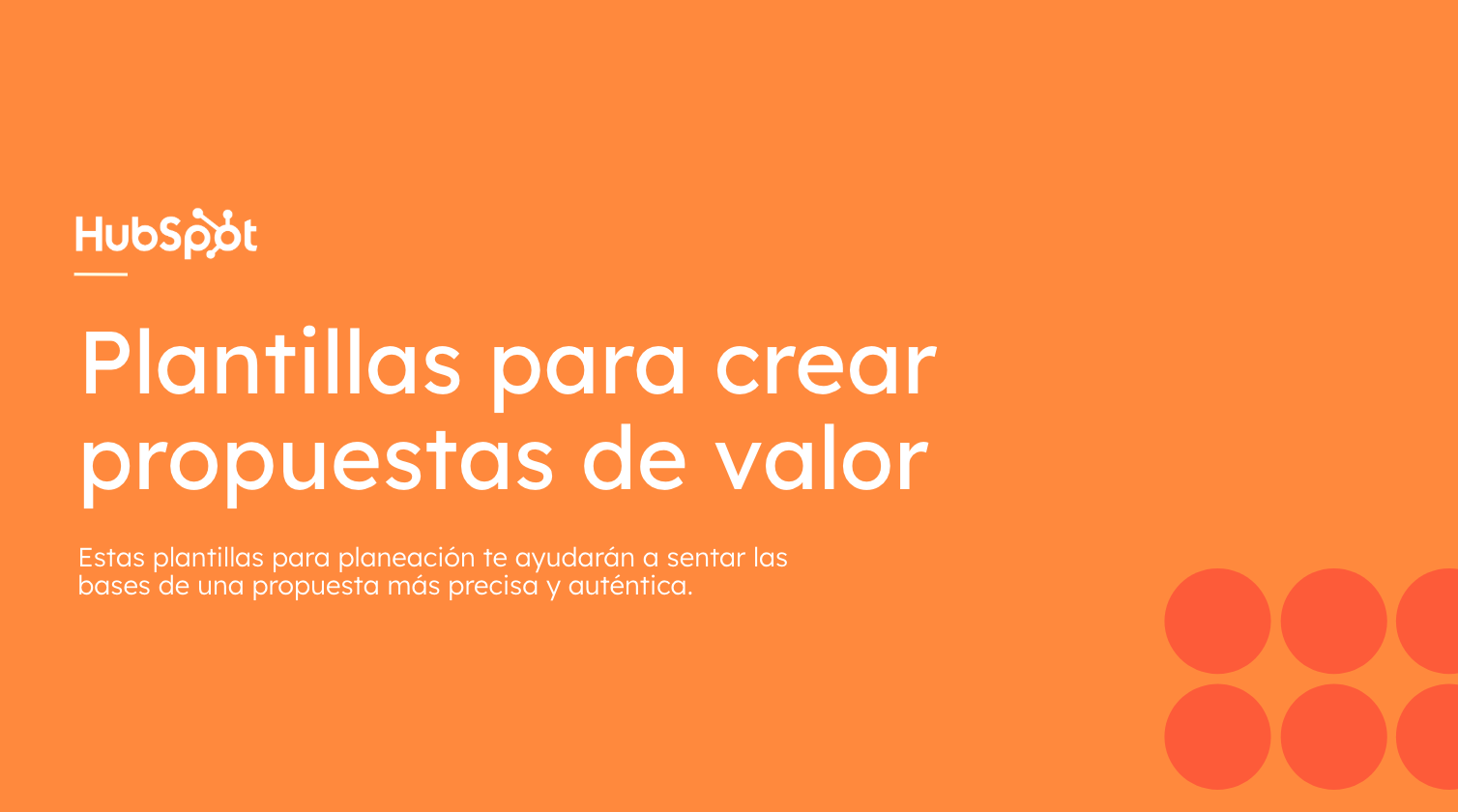 Plantillas de propuesta de valor de HubSpot