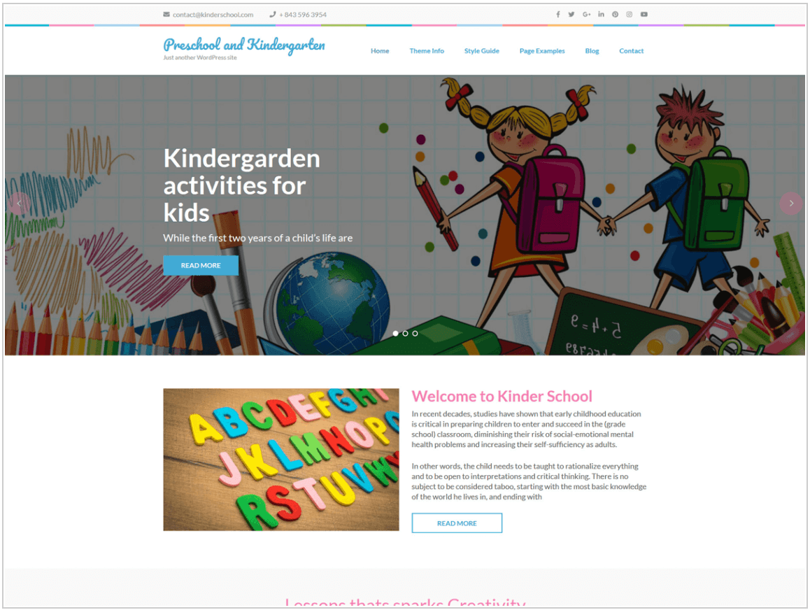 Tema de Wordpress Preschool and Kindergarten