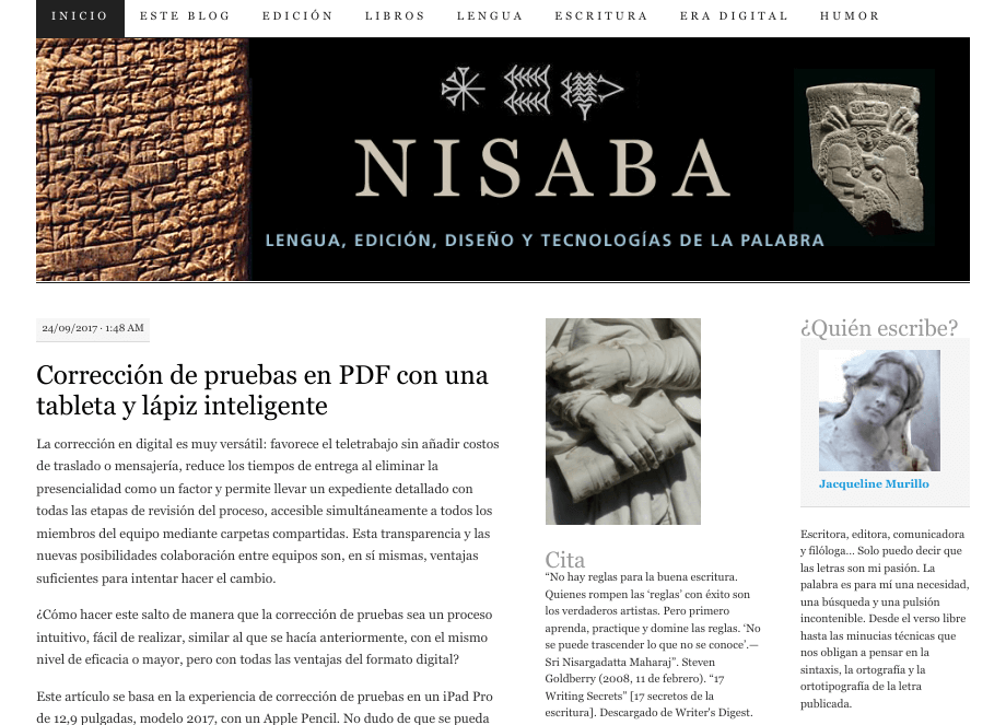 Ejemplo de plataforma digital: Nisaba