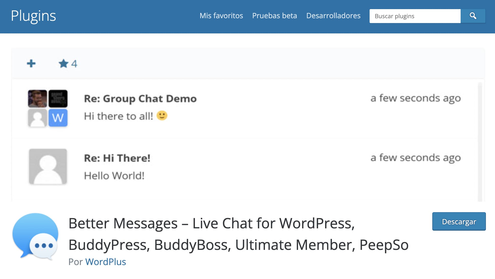 Better Messages: plugin de chat en vivo para WordPress