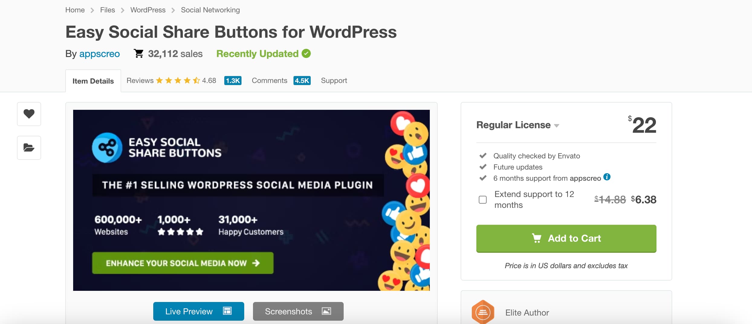 Plugins de redes sociales para WordPress: Easy Social
