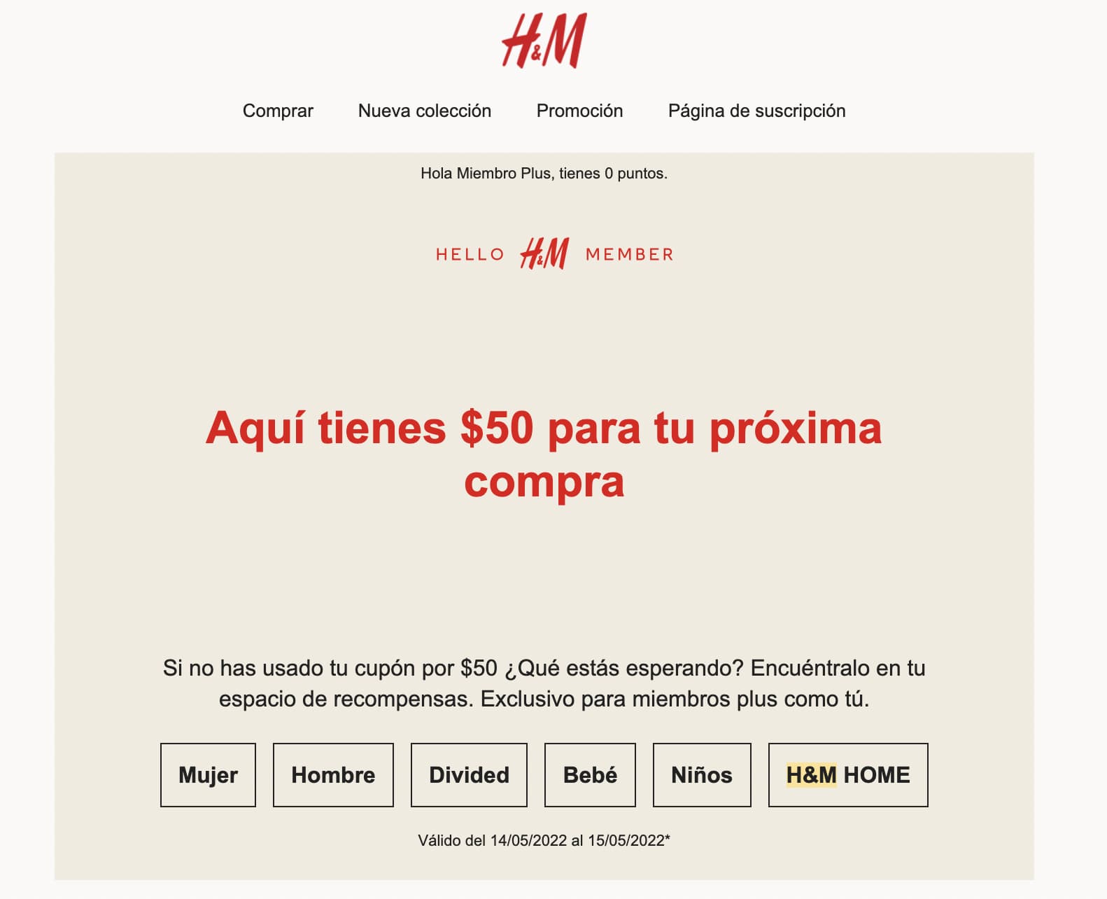 Cómo hacer una promoción con ejemplo de H&M