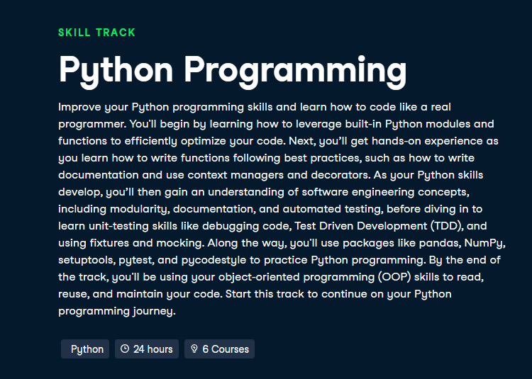 Recursos para aprender Python: DataCamp