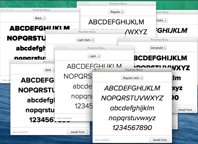 Variaciones de la tipografía