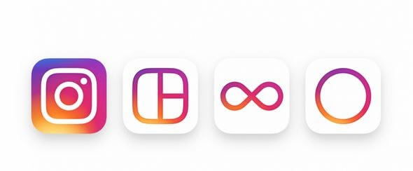 Ejemplo de rebranding de Instagram: logos
