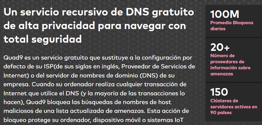 Servidor DNS de Quad9