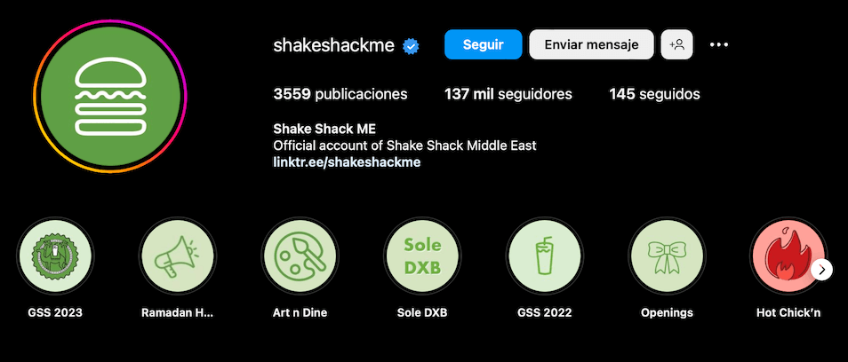 Ejemplo de diseño emocional en redes sociales: Shake Shak