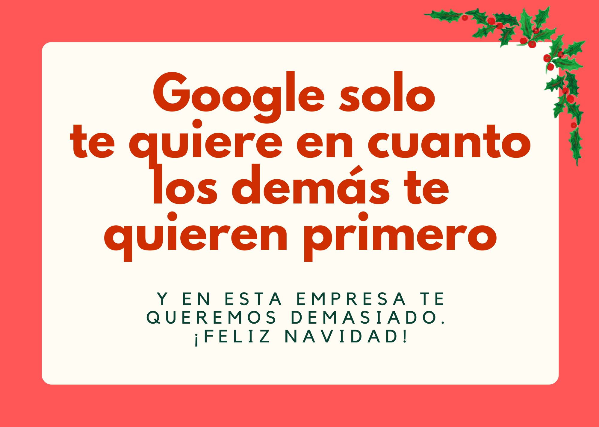 Tarjeta de Navidad para marketero: Google