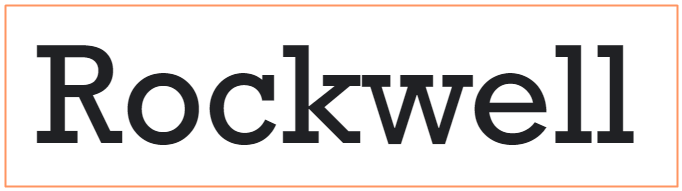Ejemplos de las tipografías más usadas en diseño: Rockwell