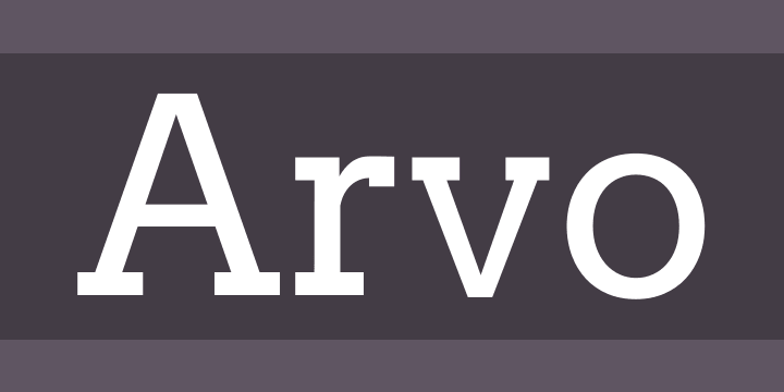 Tipografías para web: Arvo