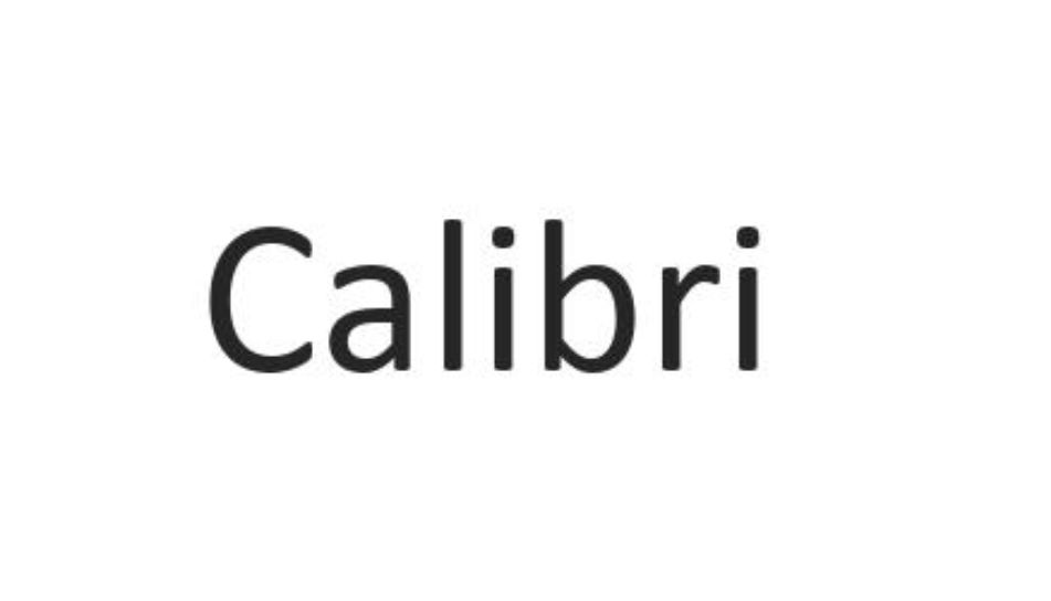 Tipografías para web: Calibri