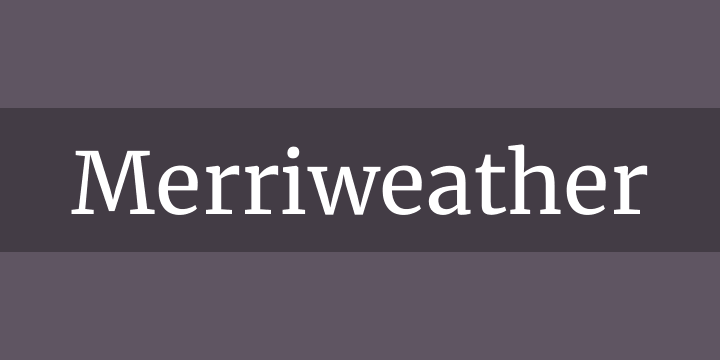 Tipografías para web: Merriweather