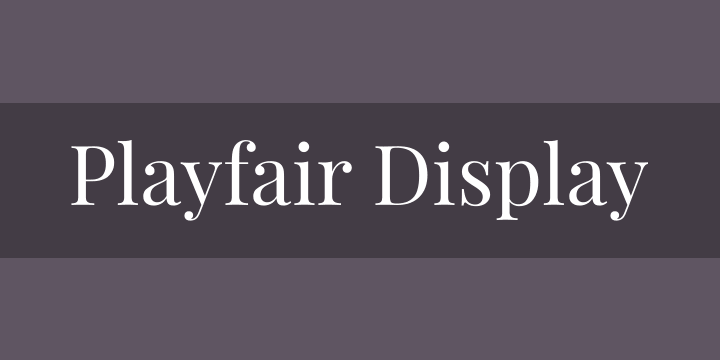Tipografías para web: Playfair Display