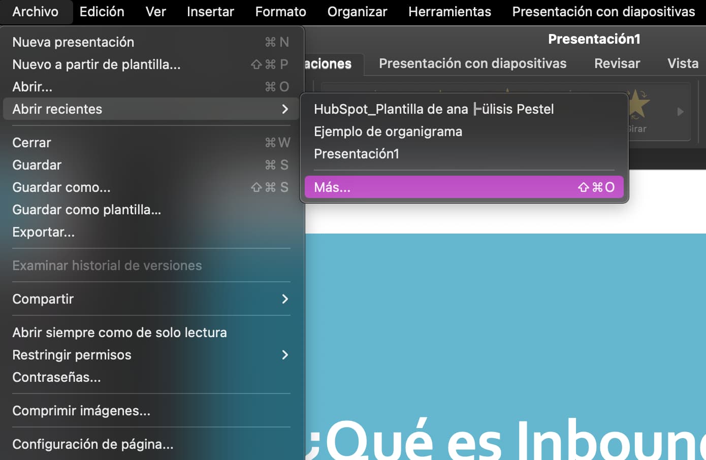 Trucos de PowerPoint - Recuperar archivo no guardado