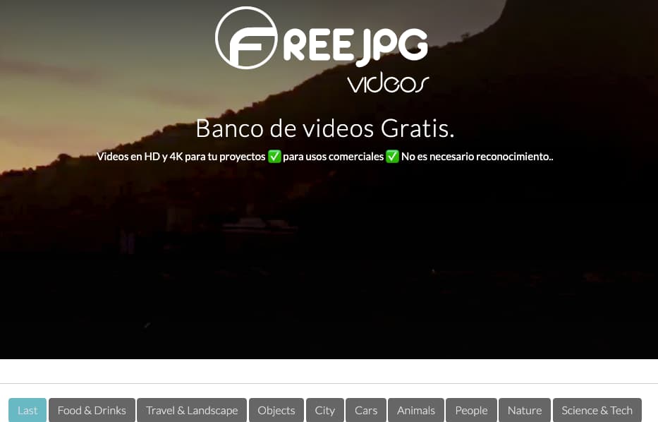 Banco de video sin copyright de Freejpg