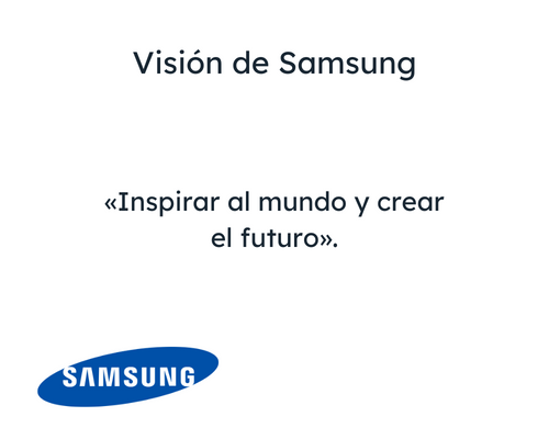 Ejemplo de visión de Samsung