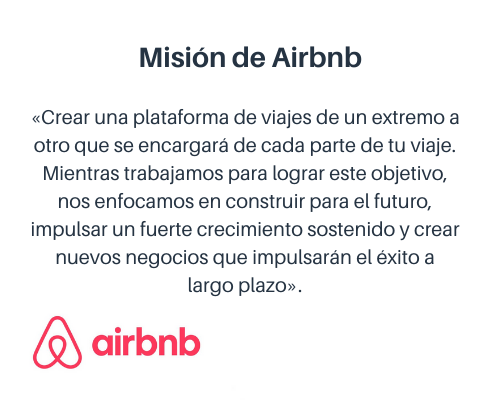Misión y visión de una empresa: Airbnb
