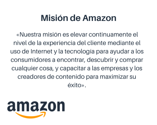 Cómo redactar una misión y visión: ejemplo de Amazon