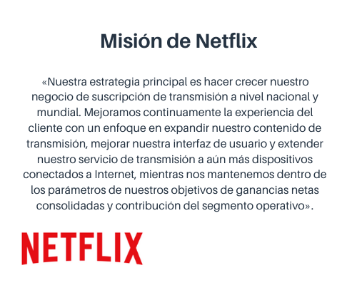 Misión y visión de una empresa: Netflix